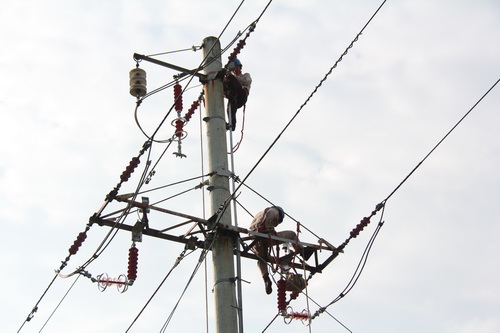 國(guó)網(wǎng)霞浦供電公司加裝線路避雷器，保障兩節(jié)期間電網(wǎng)可靠性